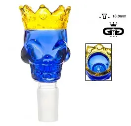 Cybuch Grace Glass Skull King - Niebieski / 18,8 mm