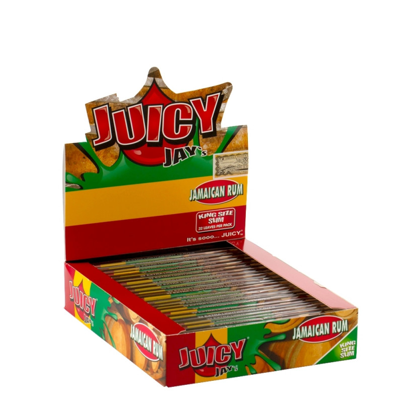 Bibułki Juicy Jay's Jamaican Rum King Size Slim - Jamajski Rum