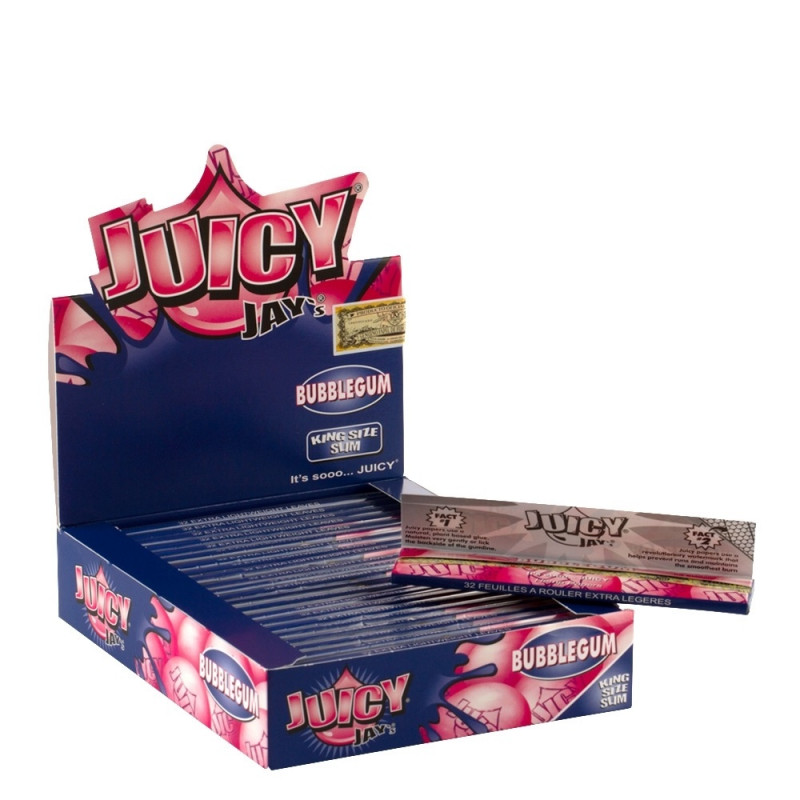 Bibułki Juicy Jay's Bubble Gum King Size Slim - Guma do Żucia