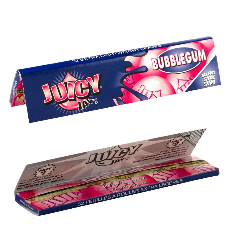 Bibułki Juicy Jay's Bubble Gum King Size Slim - Guma do Żucia