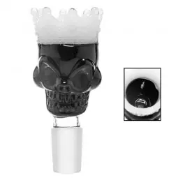 Cybuch Grace Glass Skull King - Czarny / 18,8 mm