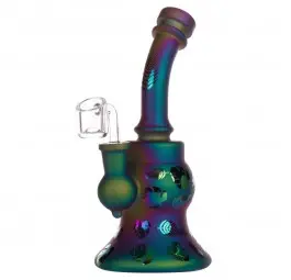 Bongo do DAB/WAX Amsterdam Bent Neck Opalescent Leaves Limited Edition 20 cm / 4 mm