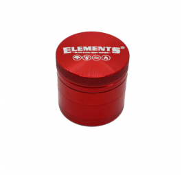 Metalowy Młynek 4-częściowy Elements Red Mini 40 mm