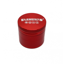 Metalowy Młynek 4-częściowy Elements Red Medium 55 mm