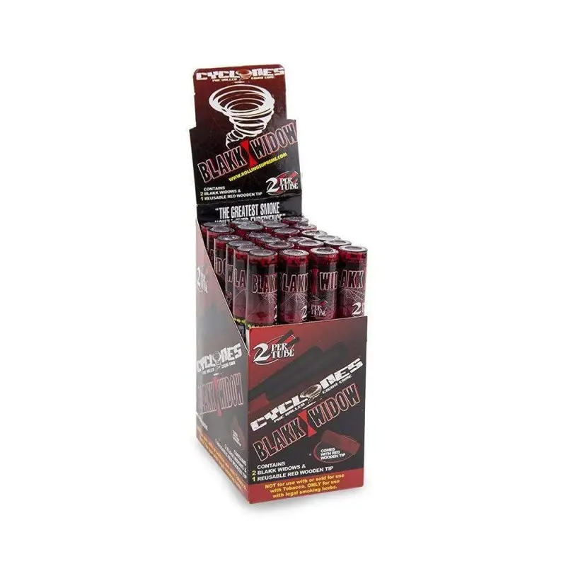 Wrapy Cyclone Black Widow x2 - czarne, z filtrem