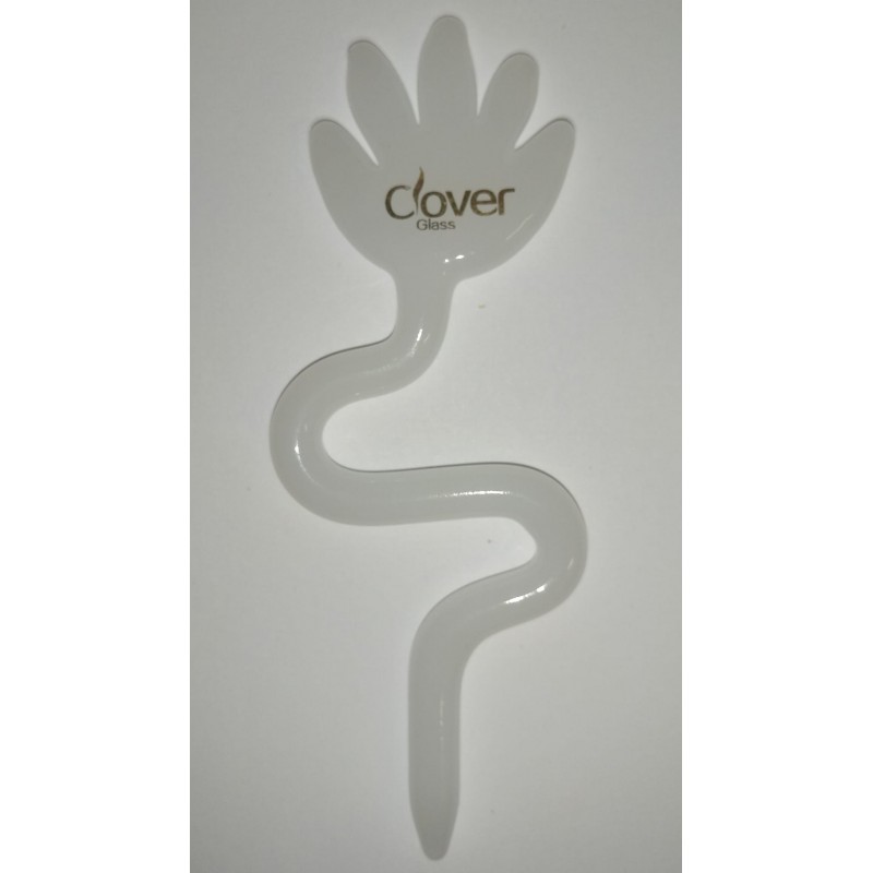 Daber szklany CLOVER HAND do olejku 10 cm WH