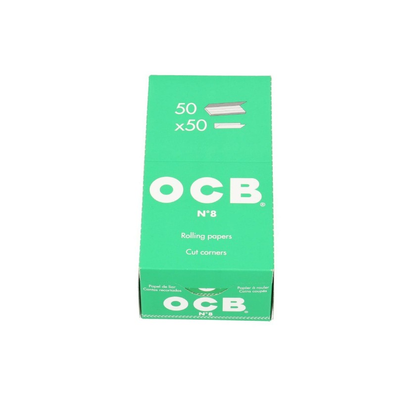 BOX - 50 x Bibułka OCB PREMIUM Nr 8 zielona krótka