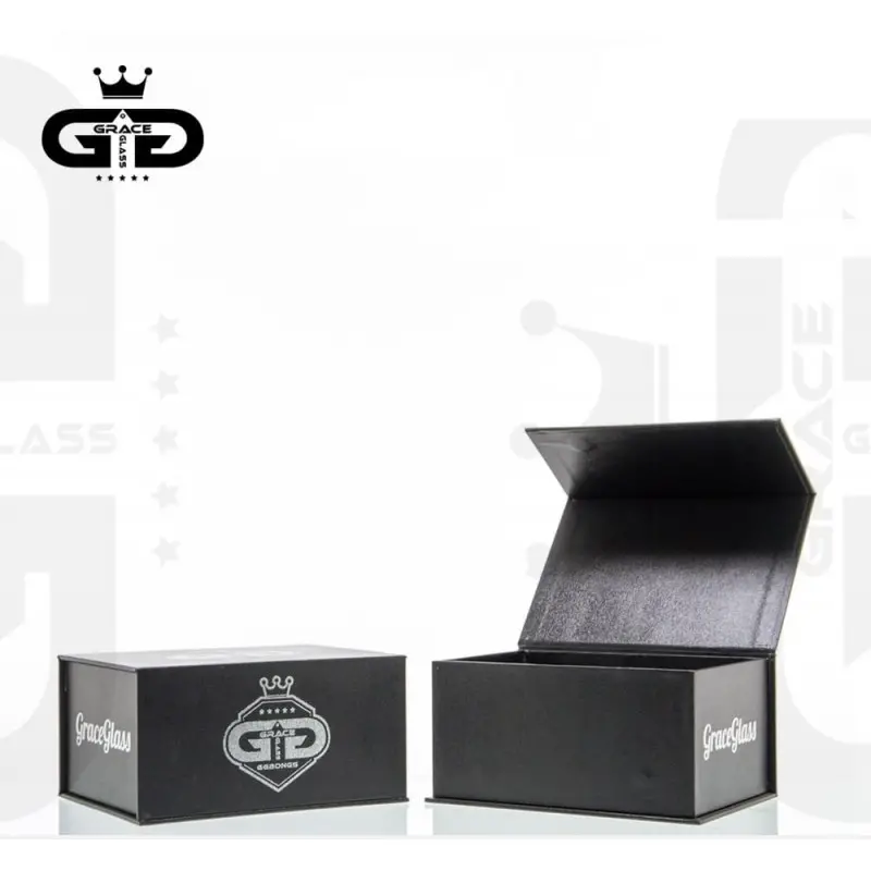 Pudełko GRACE GLASS czarne 20 cm x 15 cm x 10 cm Pudełko GRACE GLASS czarne 20 cm x 15 cm x 10 cm