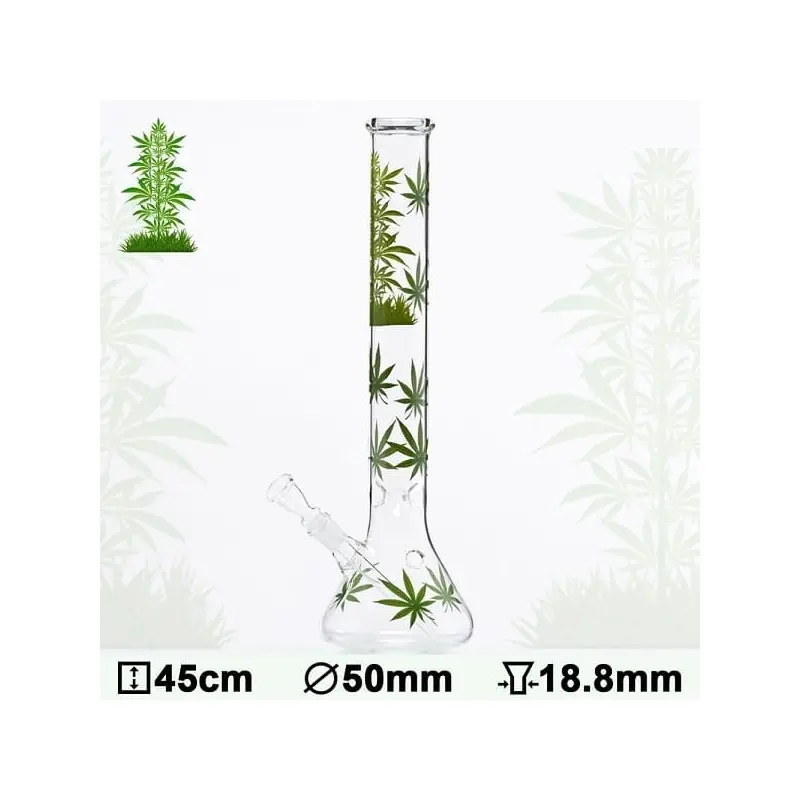 Bongo szklane Leaf Jhari 45cm 18,8mm Bongo szklane Leaf Jhari 45cm 18,8mm