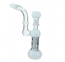 Fajka wodna Bubbler 22cm 18,8mm szlif męski BIAŁA