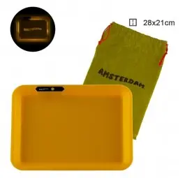 Tacka akrylowa LED 26 x 21 cm żółta