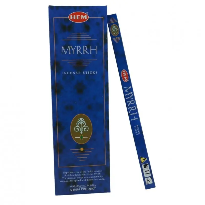 Kadzidełka zapachowe HEM Myrrh Box 25 opakowań Kadzidełka zapachowe HEM Myrrh Box 25 opakowań