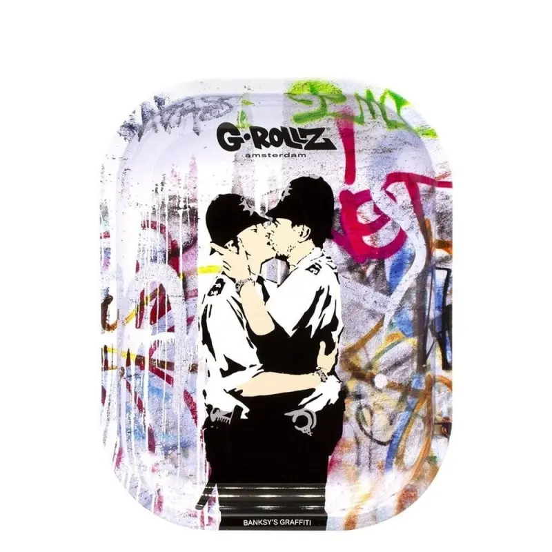 Tacka metalowa Banksy Cop on Cop 14 x 18cm Tacka metalowa Banksy Cop on Cop 14 x 18cm