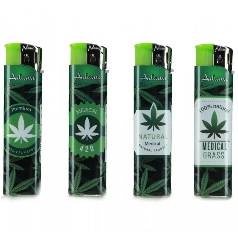 Zapalniczka piezo Adamo Green Leaves SLIM Zapalniczka piezo Adamo Green Leaves SLIM