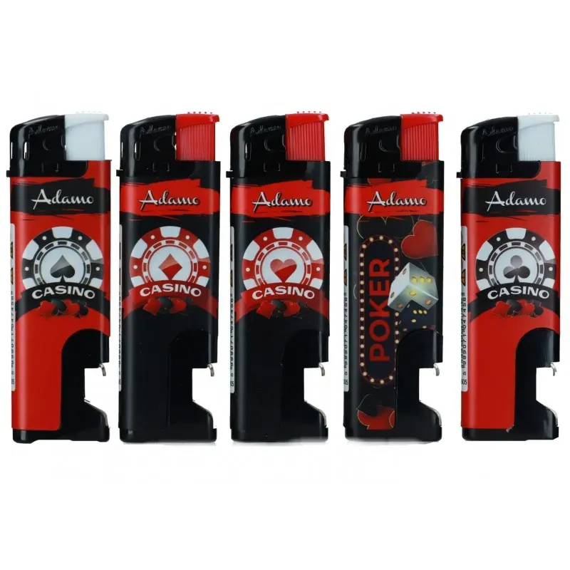 Zapalniczka piezo Adamo RED POKER otwieracz Zapalniczka piezo Adamo RED POKER otwieracz