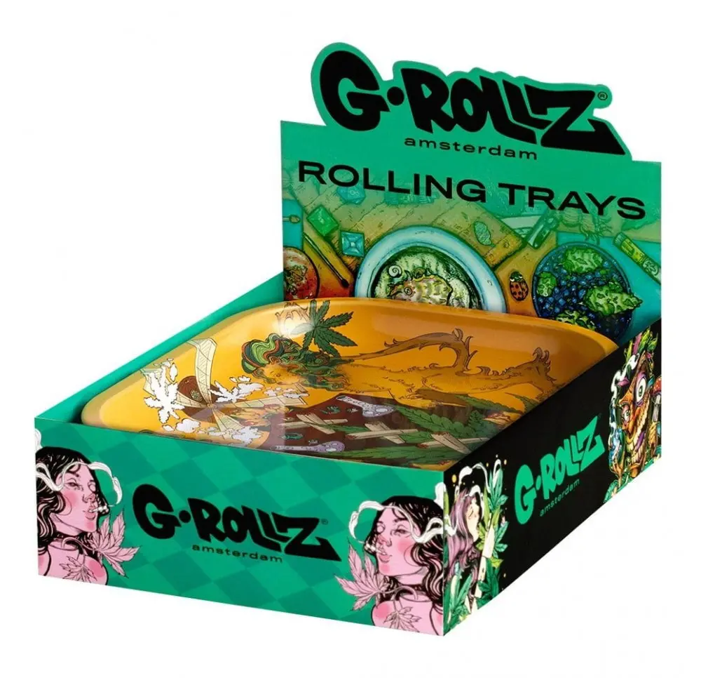Metalowa Tacka do skręcania G-Rollz Canna Lions 18 x 14 cm