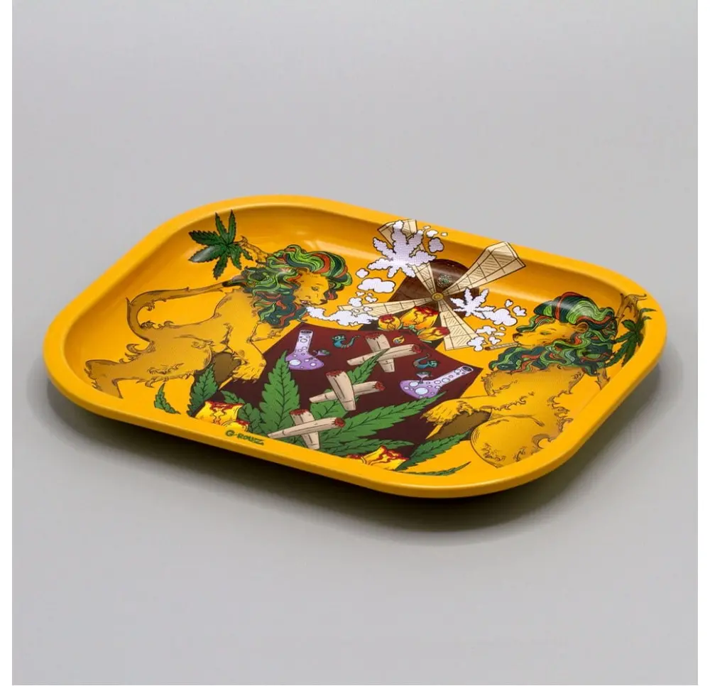 Metalowa Tacka do skręcania G-Rollz Canna Lions 18 x 14 cm
