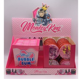 ZESTAW BIBUŁKA MONKEY KING BUBBLE GUM KS+TIPS+MŁYNEK