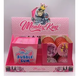 ZESTAW BIBUŁKA MONKEY KING BUBBLE GUM KS+TIPS+MŁYNEK