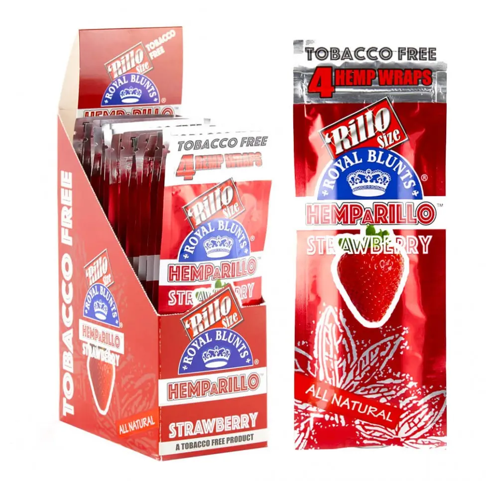 Bibułka Royal Blunt Hemparillo - Strawberry 4 szt.