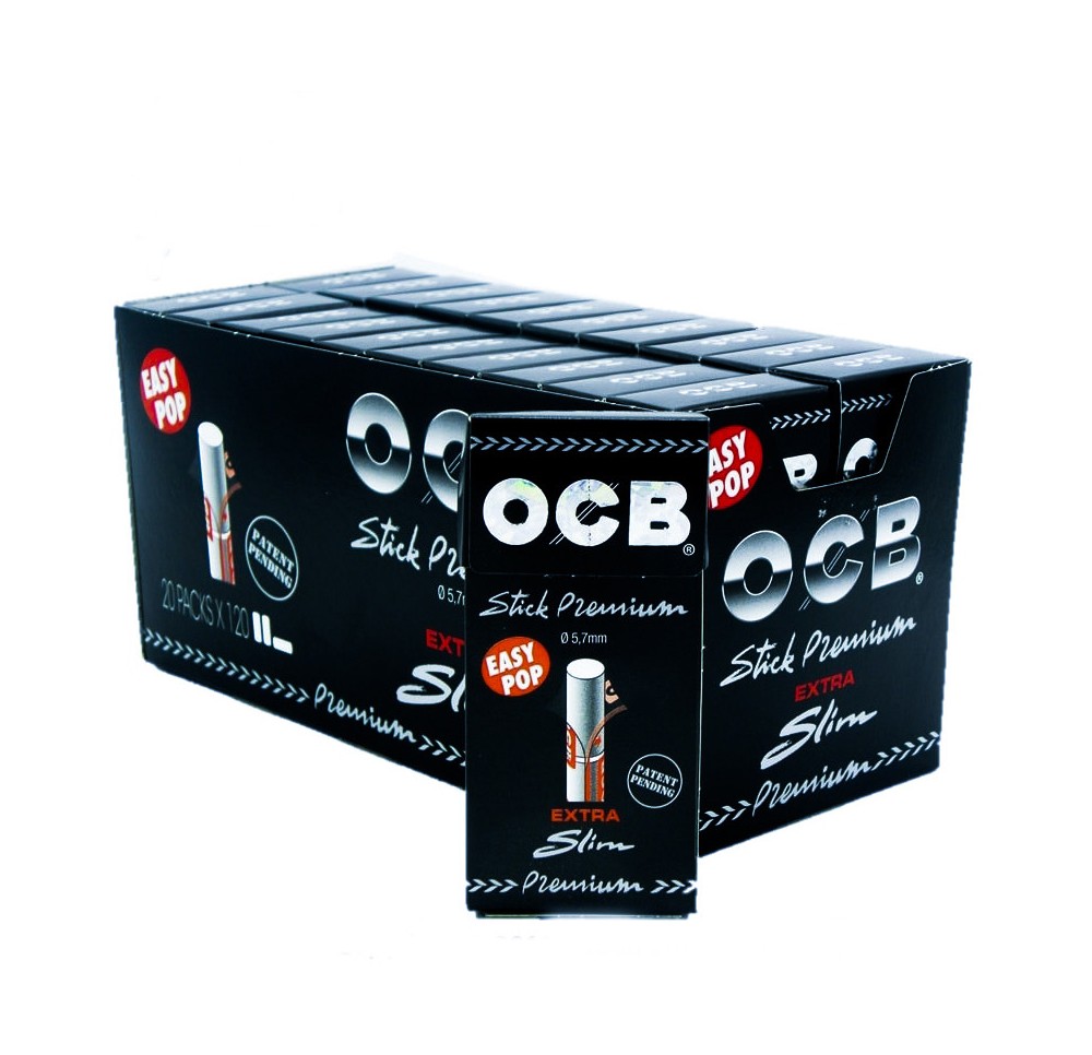 20 x FILTRY OCB BLACK PREMIUM EXTRA SLIM 5,7 MM / 120 SZT.