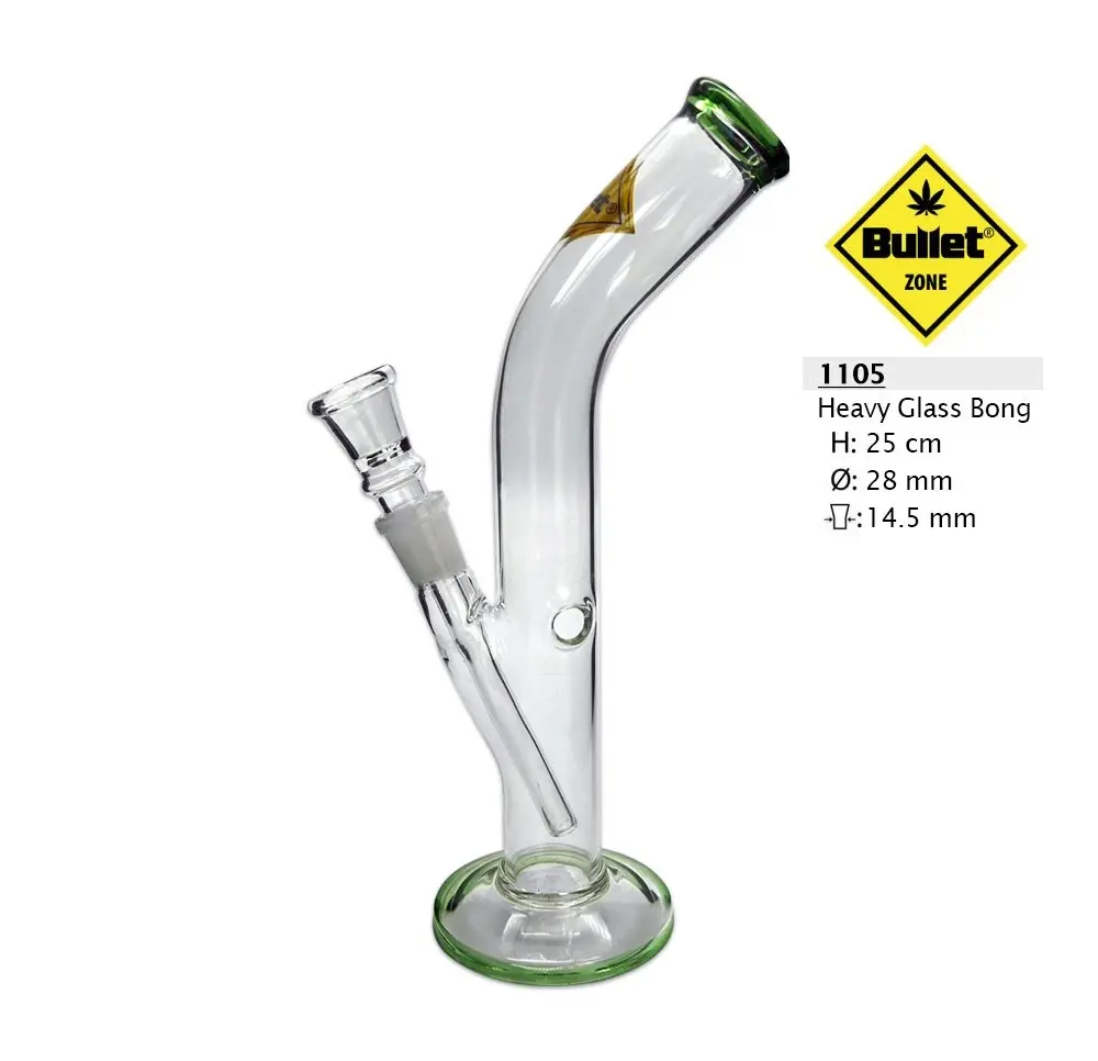 Bongo szklane Bullet bend neck 25cm 14,5mm