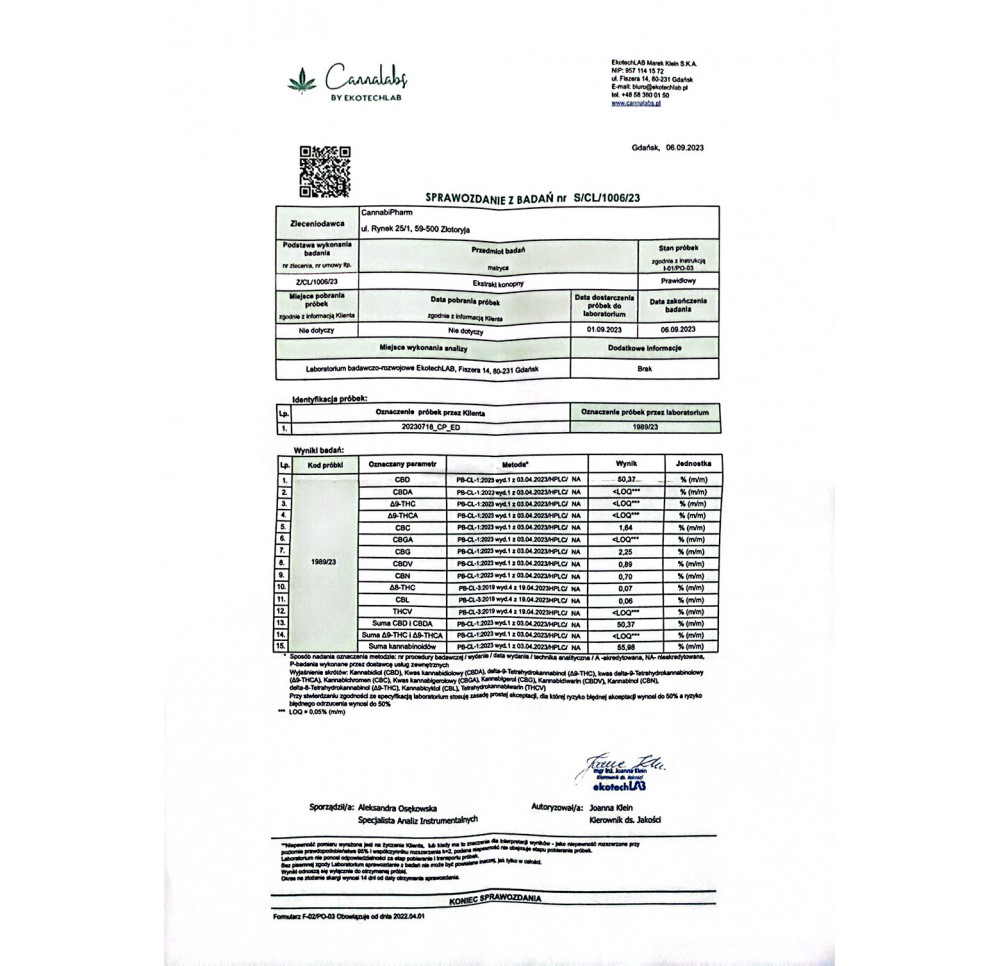 Pasta CBD CannabiPharm - 50% full spectrum - 10g - 5000 mg CBD