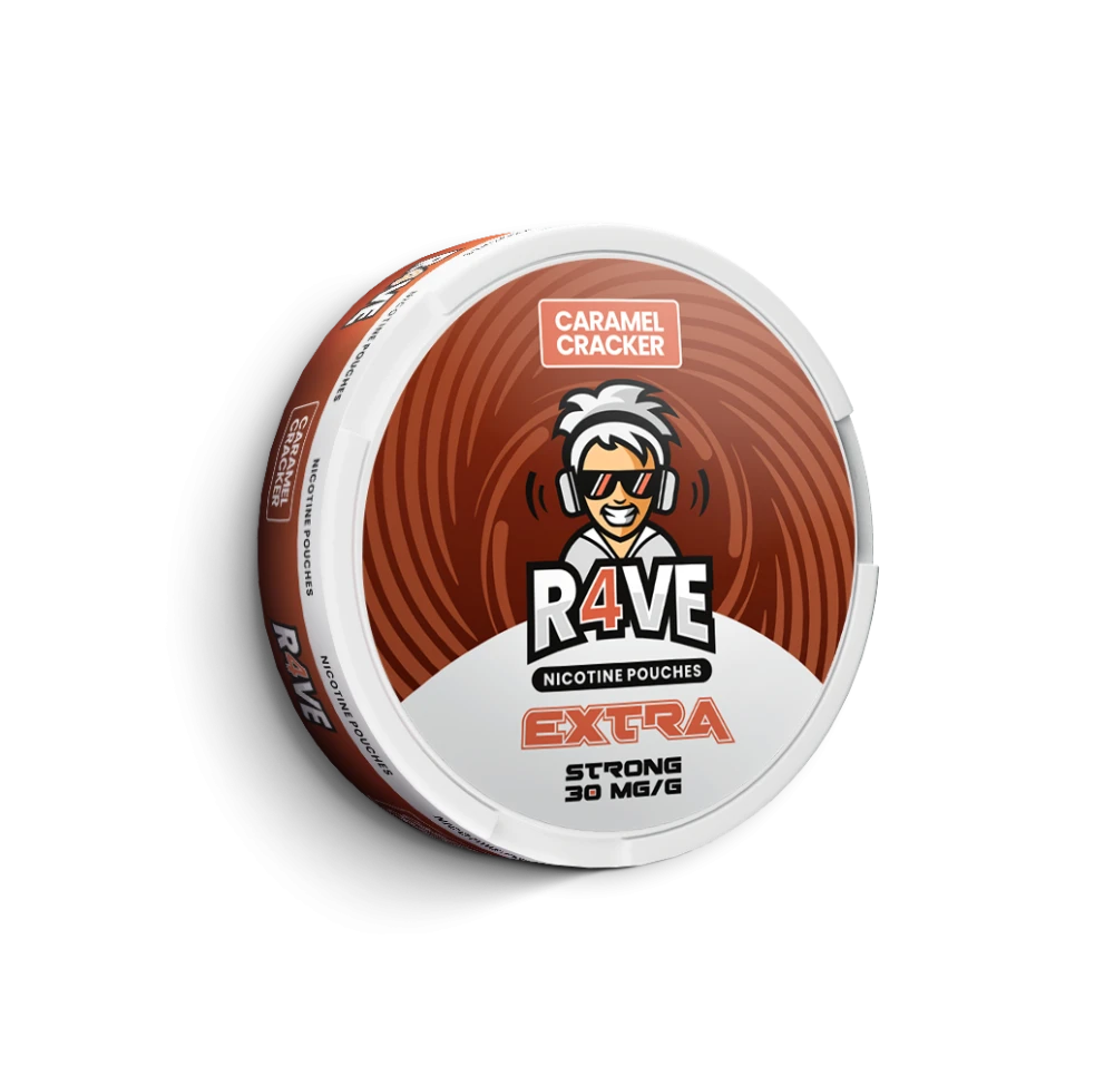 R4VE Nicotine Pouches Caramel Cracker 30mg/g