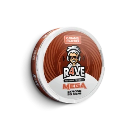 R4VE Nicotine Pouches Caramel Cracker 50mg/g (TYLKO ODBIÓR OSOBISTY)