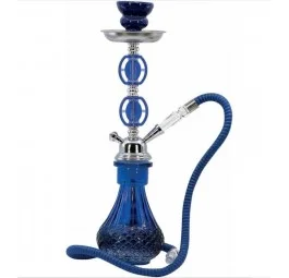 Fajka wodna Shisha 1-wężowa KROPLA 39 cm niebieska