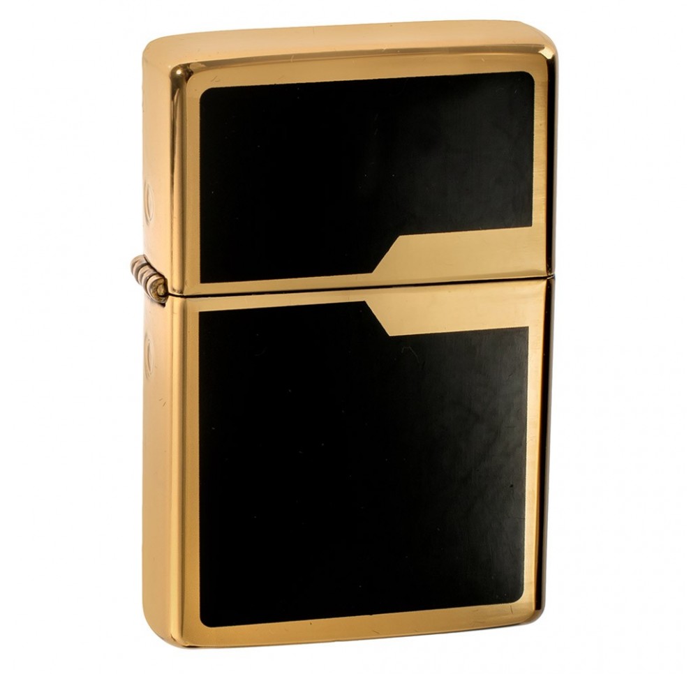 Zapalniczka benzynowa Tasman BRASS Milano złoto-czarna
