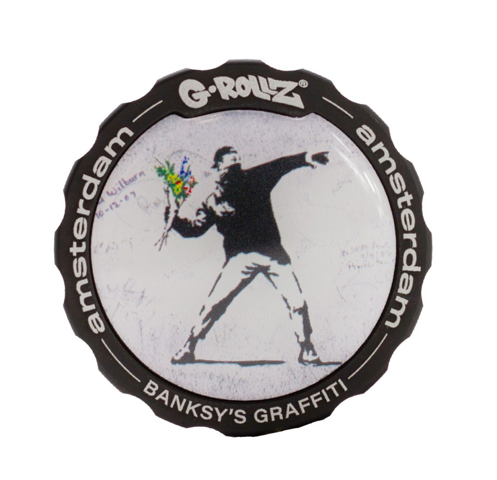 Młynek Metalowy G-Rollz Banksy Flower Thrower 3-częściowy 53 mm - Grinder