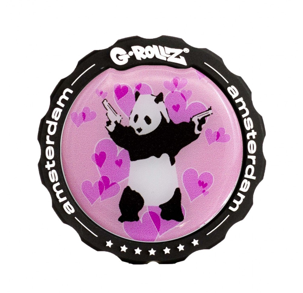 Młynek Metalowy G-Rollz Banksy Panda 3-częściowy 53 mm - Grinder do suszu