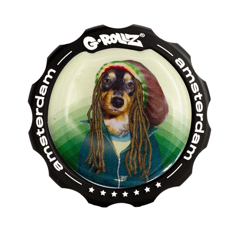 Młynek Metalowy G-Rollz Pets Rock Reggae 4-części 43 mm - Grinder do suszu