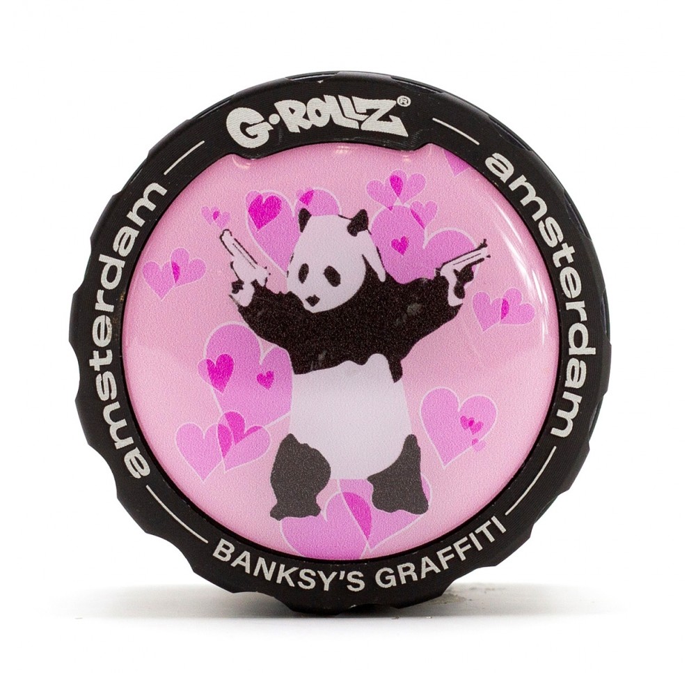 Młynek Metalowy G-Rollz Banksy Panda 4-części 43 mm - Grinder do suszu