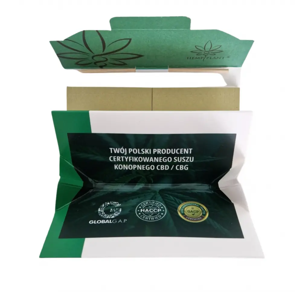 Bibułka Konopna King Size Slim z Tipsami + Tacka "Hemp Plant"