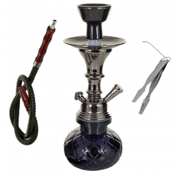 Fajka wodna / Shisha 1-wężowa czarna - BLACK 28cm