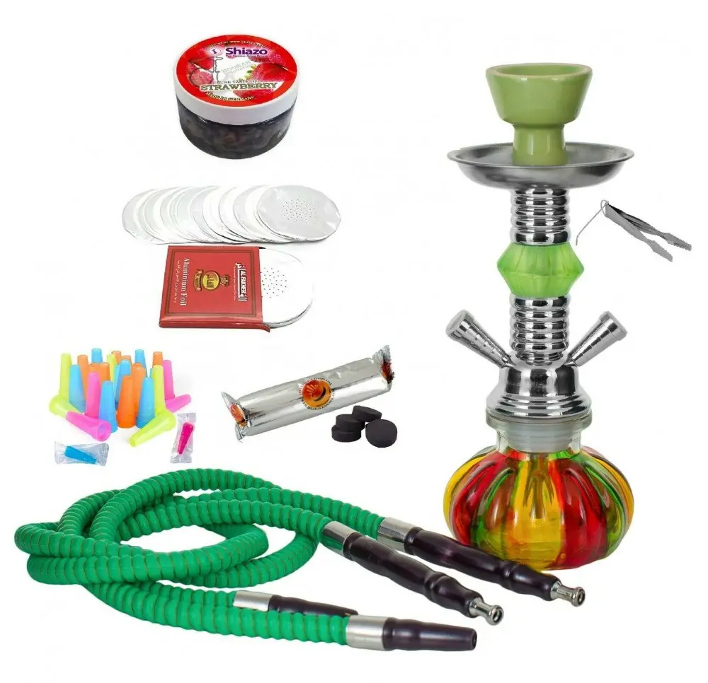 Fajka wodna / Shisha 2-wężowa Jamajka - JAMAJCA 28cm ZESTAW Fajka wodna / Shisha 2-wężowa Jamajka - JAMAJCA 28cm ZESTAW
