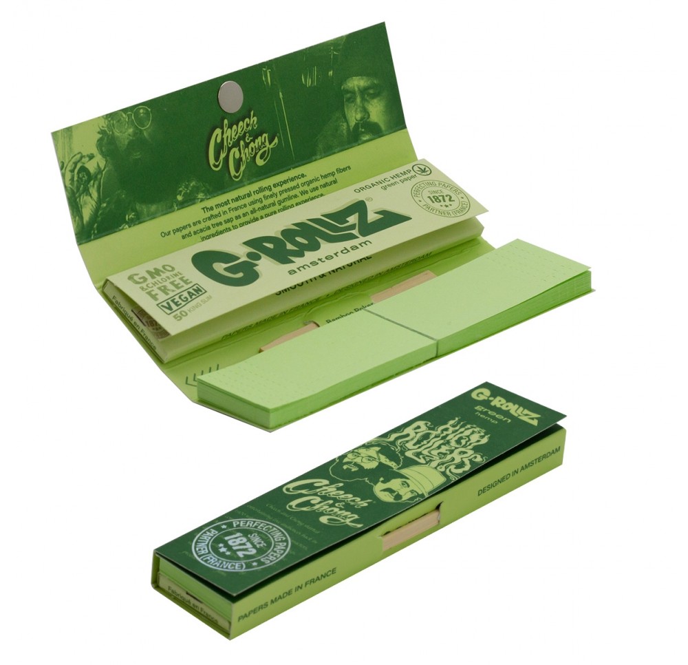 Bibułki G-Rollz Cheech Organic Green KS Slim+tipy