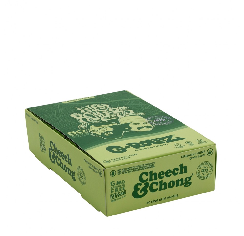 Bibułki G-Rollz Cheech Organic Green KS Slim+tipy