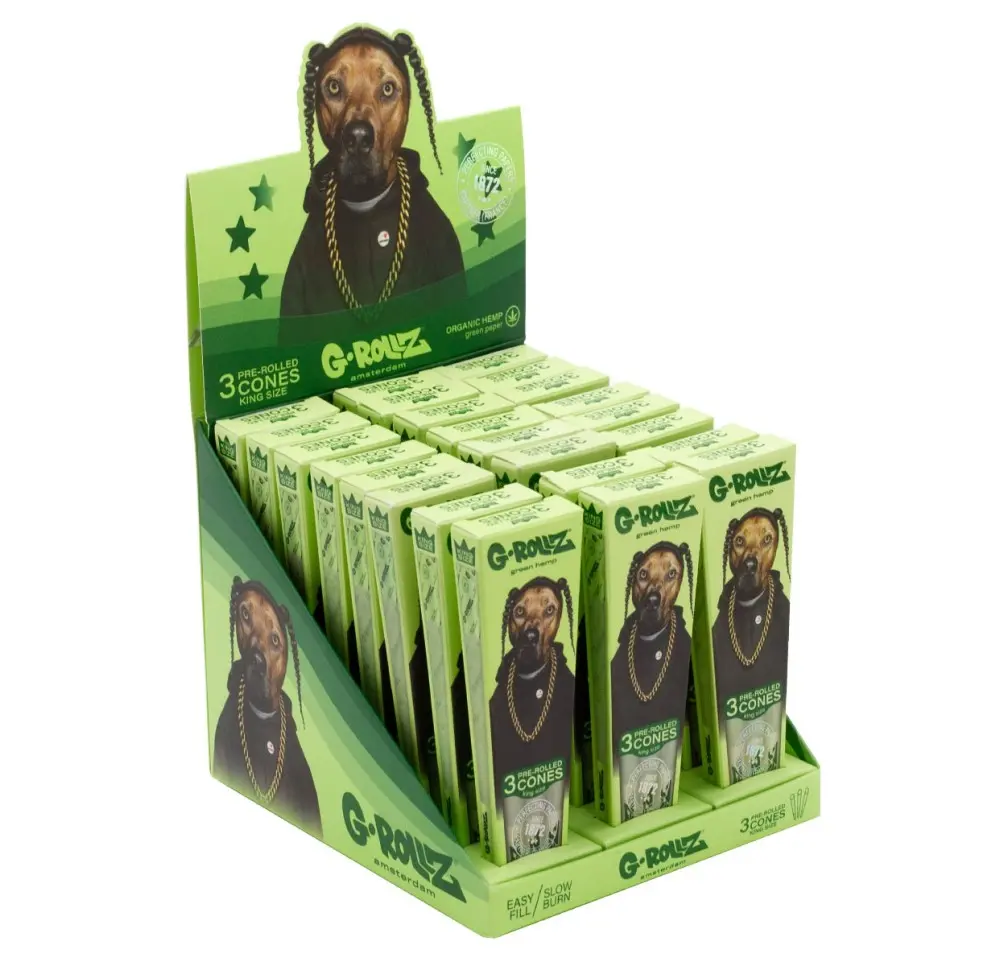 Bibułki Skręcone G-Rollz Pets Rap Organic KS 3 szt.