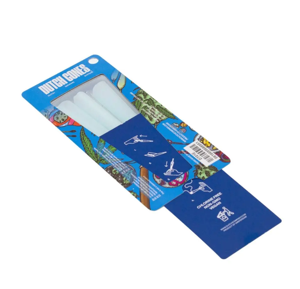 Bibułki skręcone Dutch Cones King Size Blue 3 sztuki