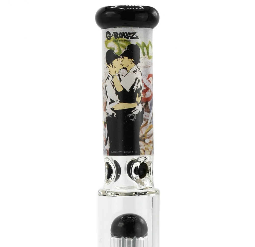 Bongo Szklane G-Rollz Banksy's Graffiti Cop on Cop 35 cm