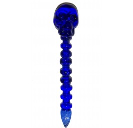 Dabber Szklany "Niebieska Czaszka" CLOVER SKULL do Olejku 12 cm