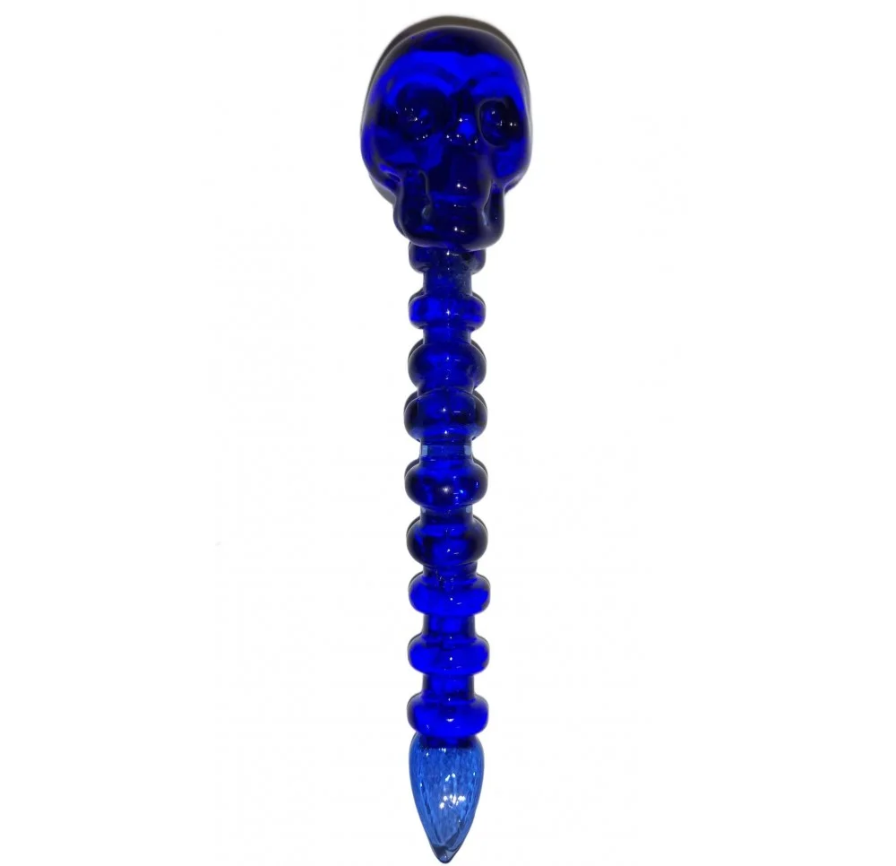 Dabber Szklany "Niebieska Czaszka" CLOVER SKULL do Olejku 12 cm Dabber Szklany "Niebieska Czaszka" CLOVER SKULL do Olejku 12 cm
