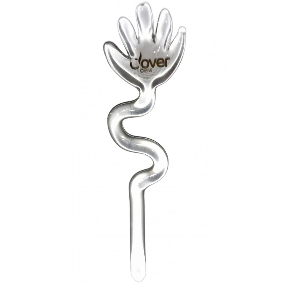 Dabber Szklany "Przezroczysta Łapka" CLOVER HAND do Olejku 10 cm Dabber Szklany "Przezroczysta Łapka" CLOVER HAND do Olejku 10 cm
