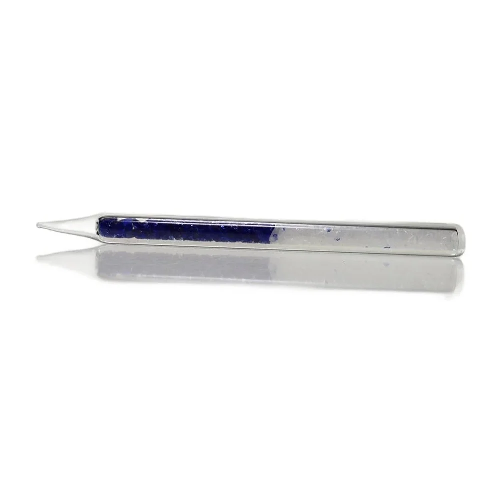 Szklany Dabber z Kryształkami - Niebiesko-Biały Szklany Dabber z Kryształkami - Niebiesko-Biały