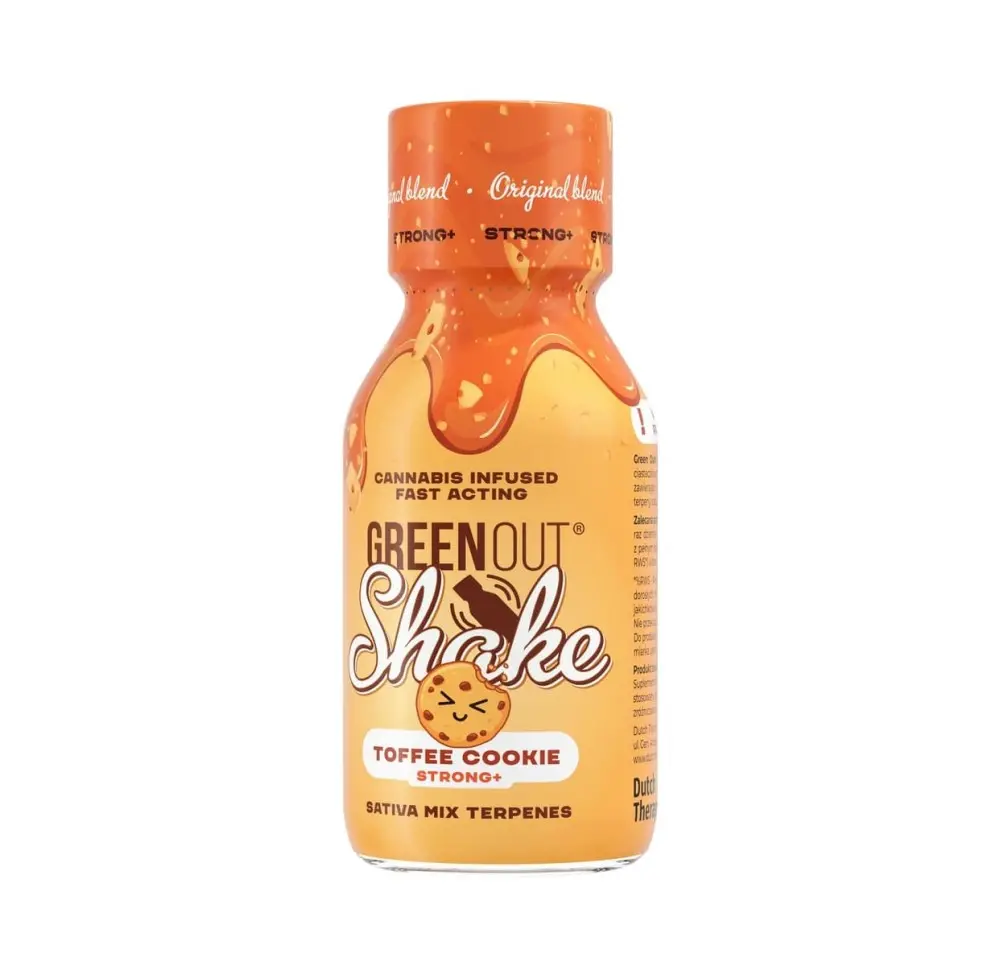 Shot konopny Green Out® Shake, Toffee Cookie - 200 ml