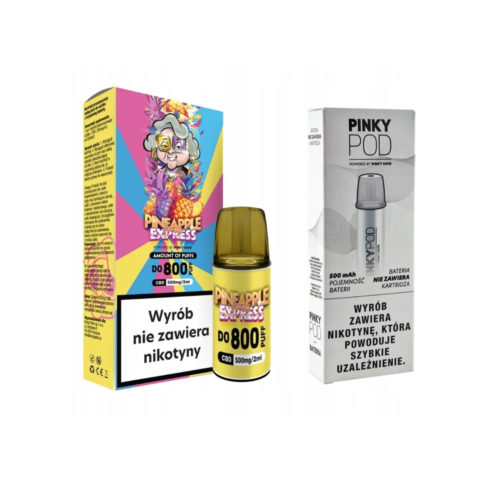 Babcia Marysia - Bateria + Katridż CBG "PINEAPPLE EXPRESS" 500MG - Vape Pen