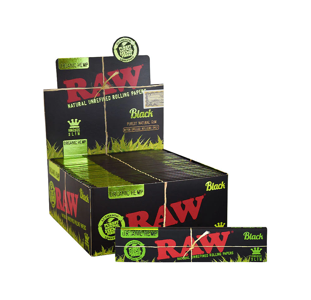 Bibułki RAW Black Organic King Size Slim